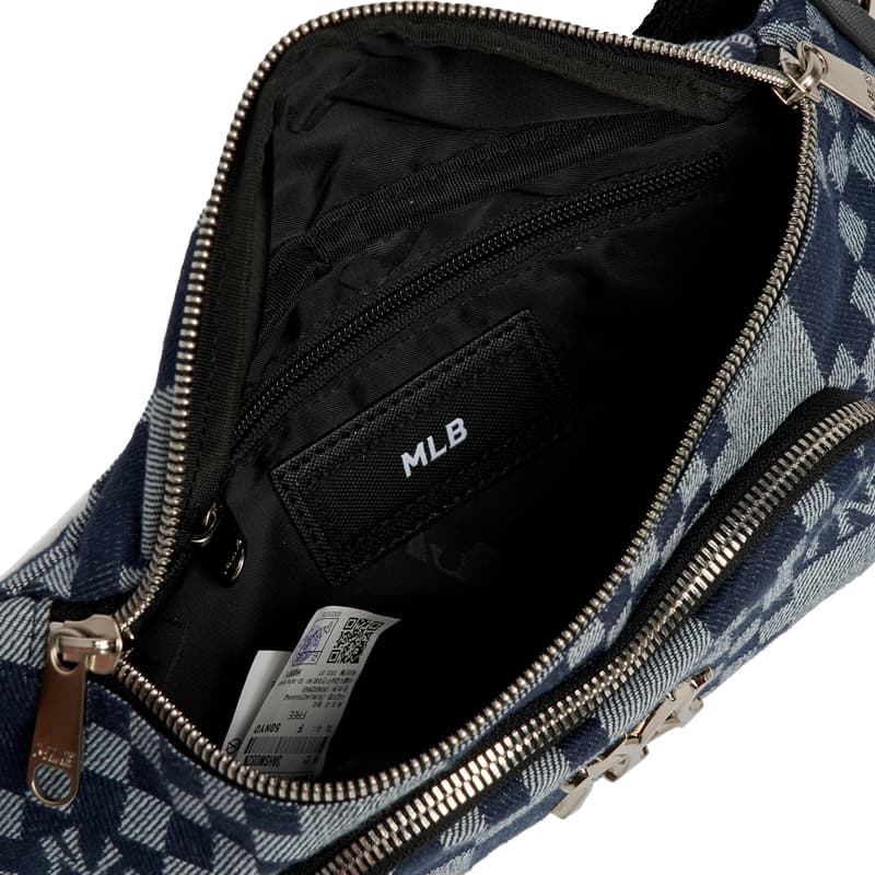 MLB Комбинированная сумка из синтетической кожи Поясная сумка Обычный унисекс Джинсовый Синий