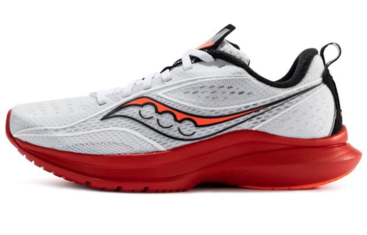 Saucony Kinvara Essence 13 Shock Absorbers Slip Resistant Abrasion Resistant Low Top Running Shoes Men's White Red