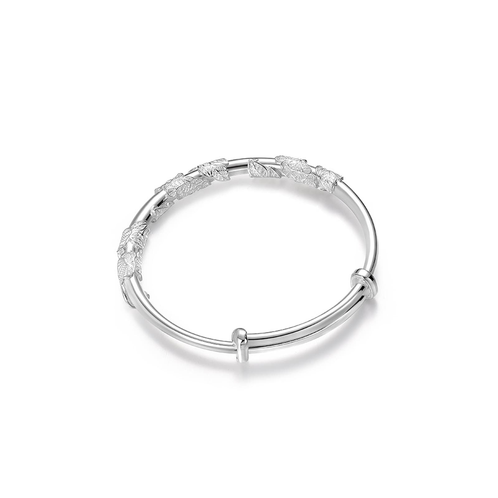 OSSINMI S999 тонкий серебряный однотонный браслет с простой лентой, браслет из стерлингового серебра для девочек # удачи, женский