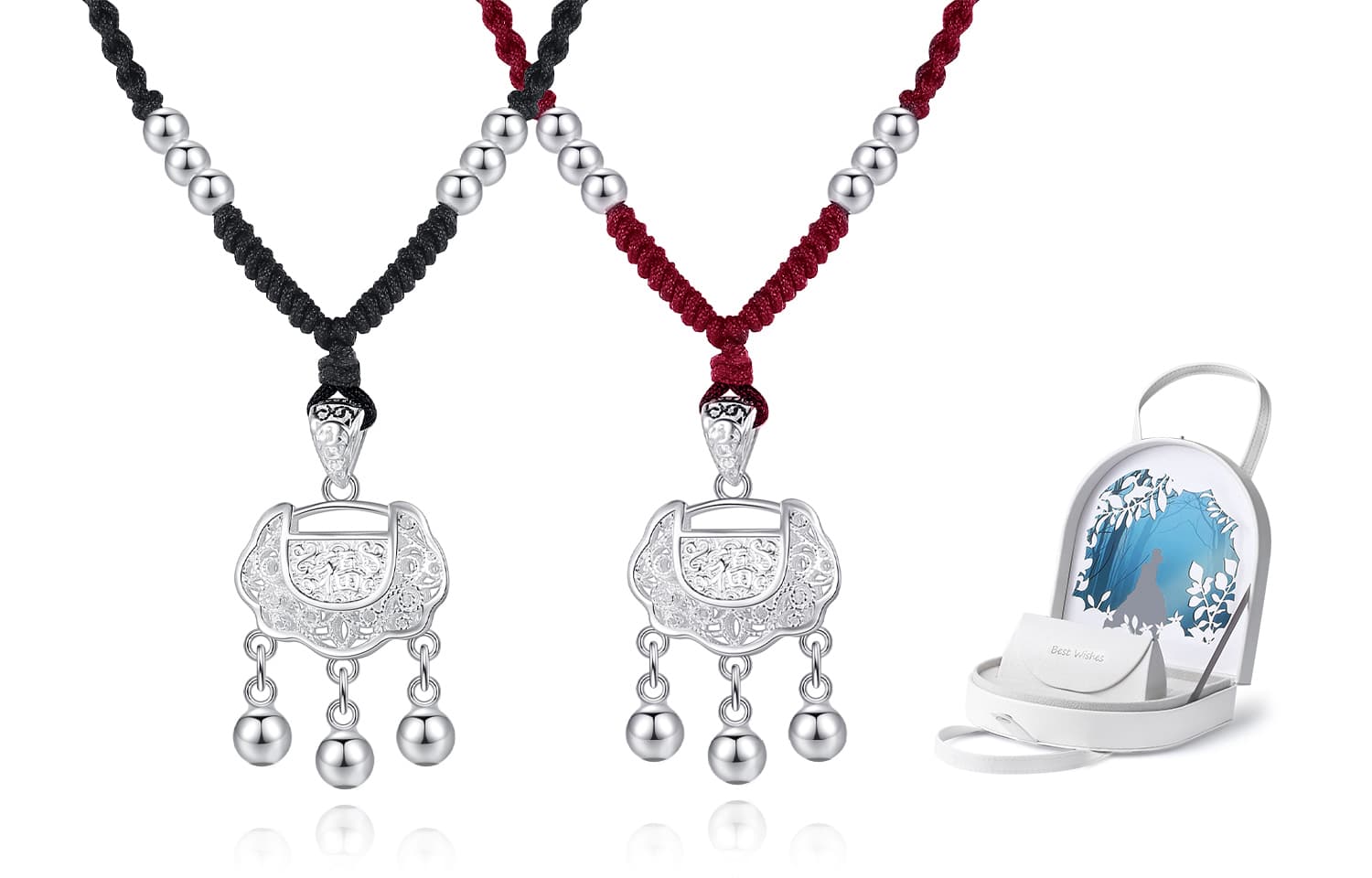 OGDAID S999 Тонкие серебряные ожерелья унисекс