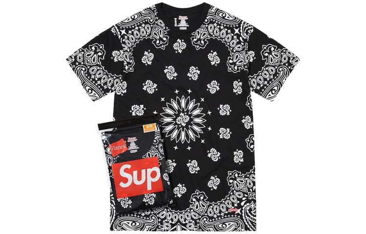 Supreme Hanes Bandana Tagless Tees 2 Pack
