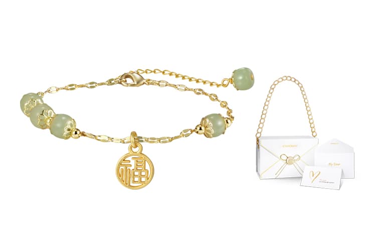 CAROMAY Браслеты Женские из зеленого нефрита