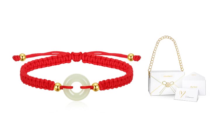 CAROMAY Браслеты Бледно-зеленовато-белый нефрит унисекс