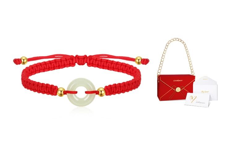 CAROMAY Браслеты Бледно-зеленовато-белый нефрит унисекс