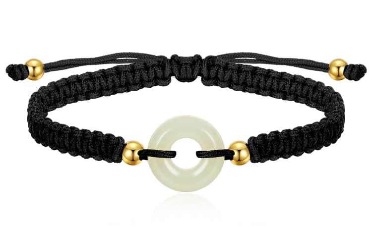 CAROMAY Браслеты Бледно-зеленовато-белый нефрит унисекс