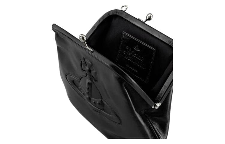 Vivienne Westwood Кожаная ручная сумка через плечо, сумка через плечо Trumpets Женская черная