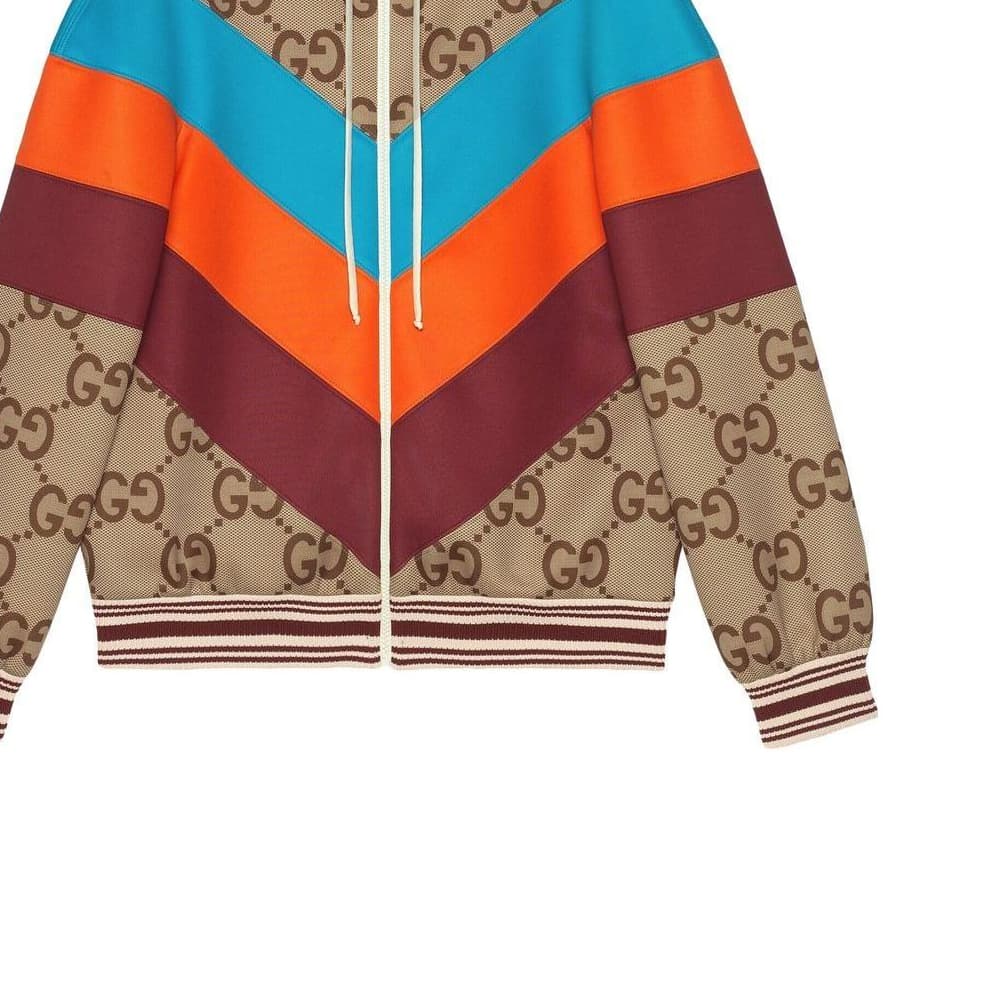 Куртка с капюшоном и принтом GUCCI Gg Logo