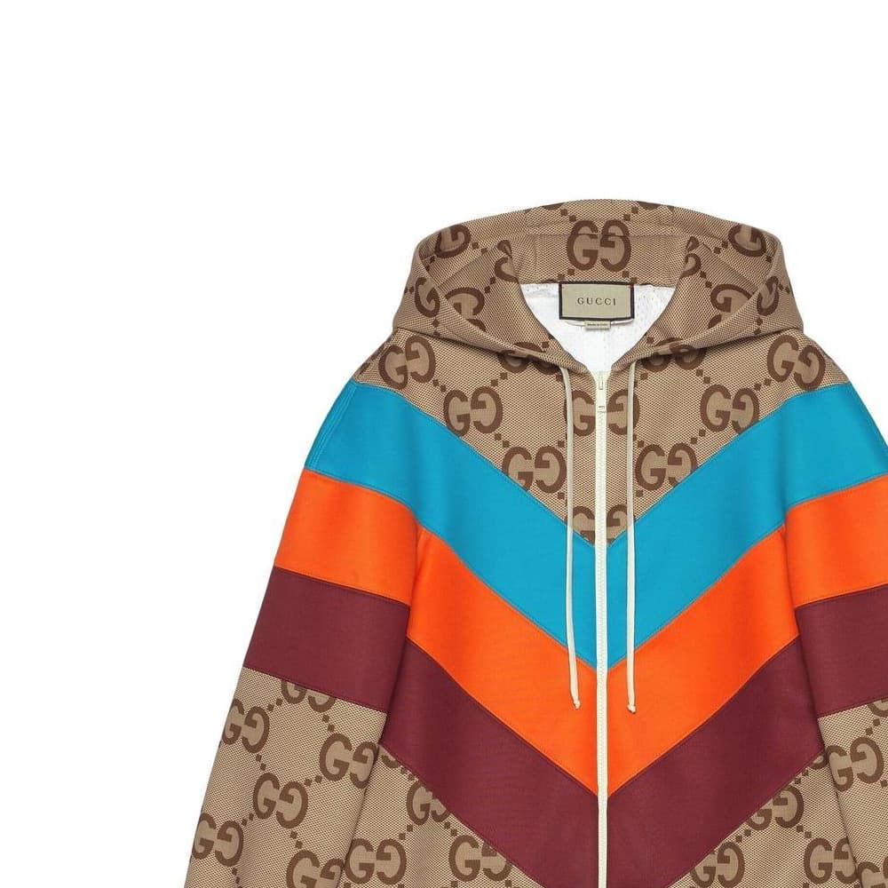 Куртка с капюшоном и принтом GUCCI Gg Logo