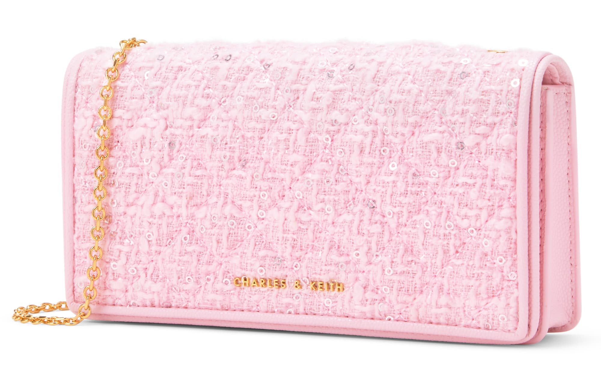Сумка через плечо CHARLES&KEITH из искусственной кожи, мини-кошелек, женский кремовый молочно-белый/розовый/разноцветный