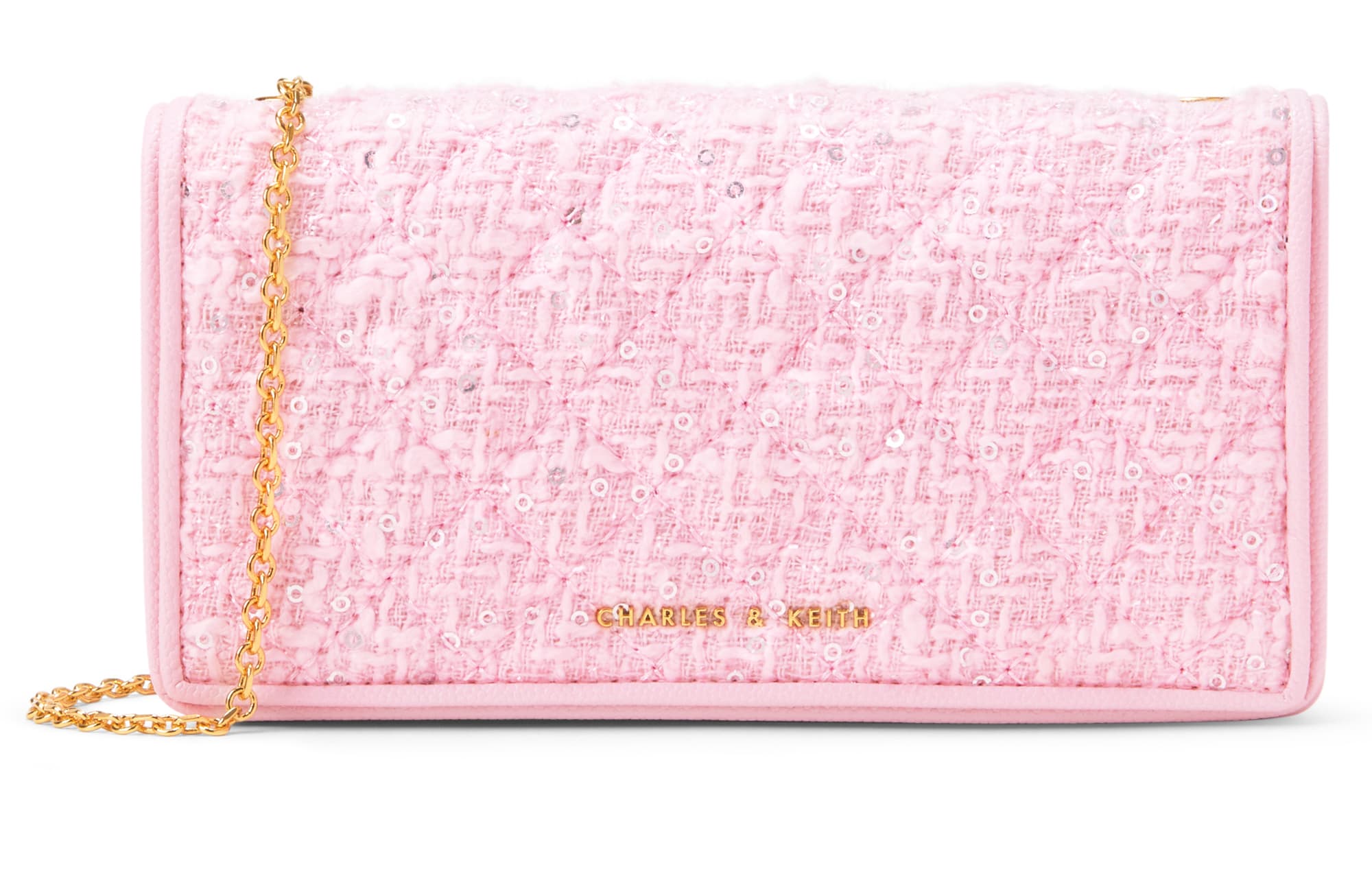 Сумка через плечо CHARLES&KEITH из искусственной кожи, мини-кошелек, женский кремовый молочно-белый/розовый/разноцветный