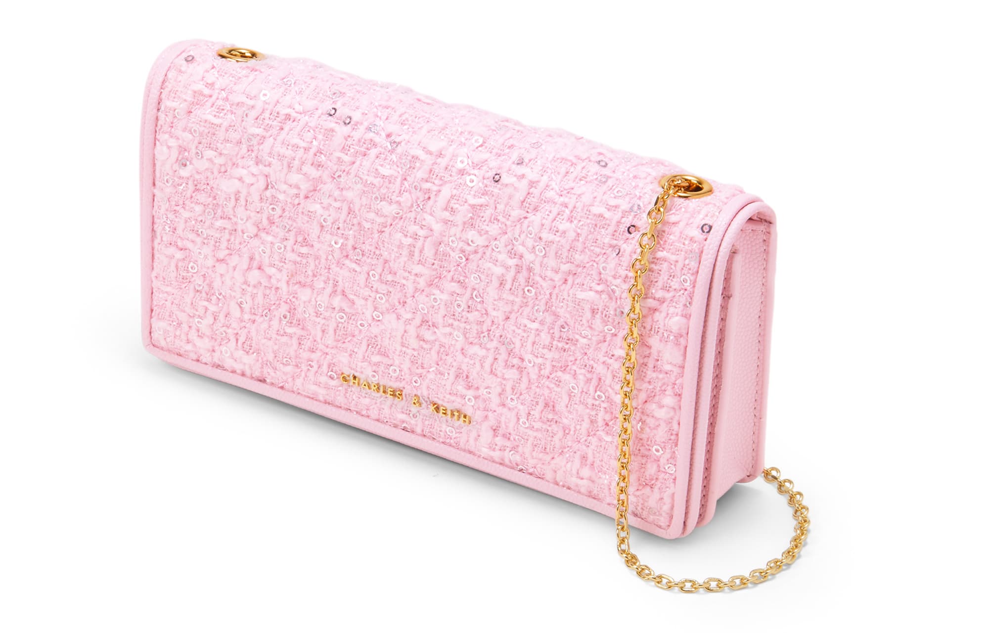 Сумка через плечо CHARLES&KEITH из искусственной кожи, мини-кошелек, женский кремовый молочно-белый/розовый/разноцветный