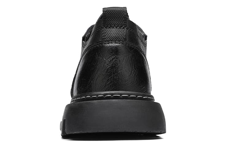 Jeep Повседневная кожаная обувь Мужские низкие кеды Черные