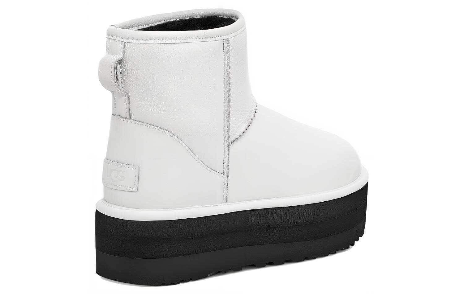 Матовые ботинки UGG Classic на мини-платформе, «Ultra Matte White», женские