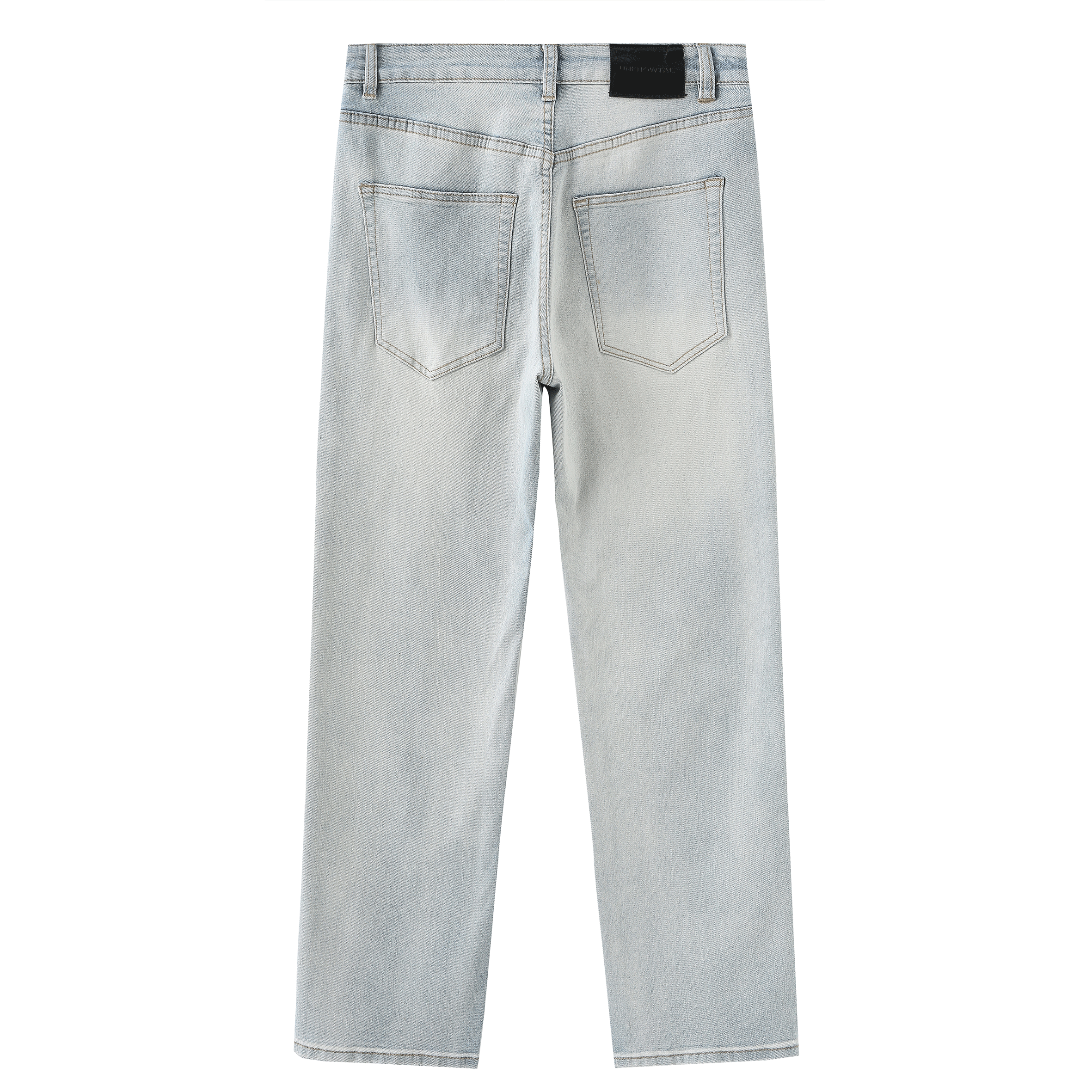 Джинсы UNKNOWTAL унисекс, желтые, грязевые