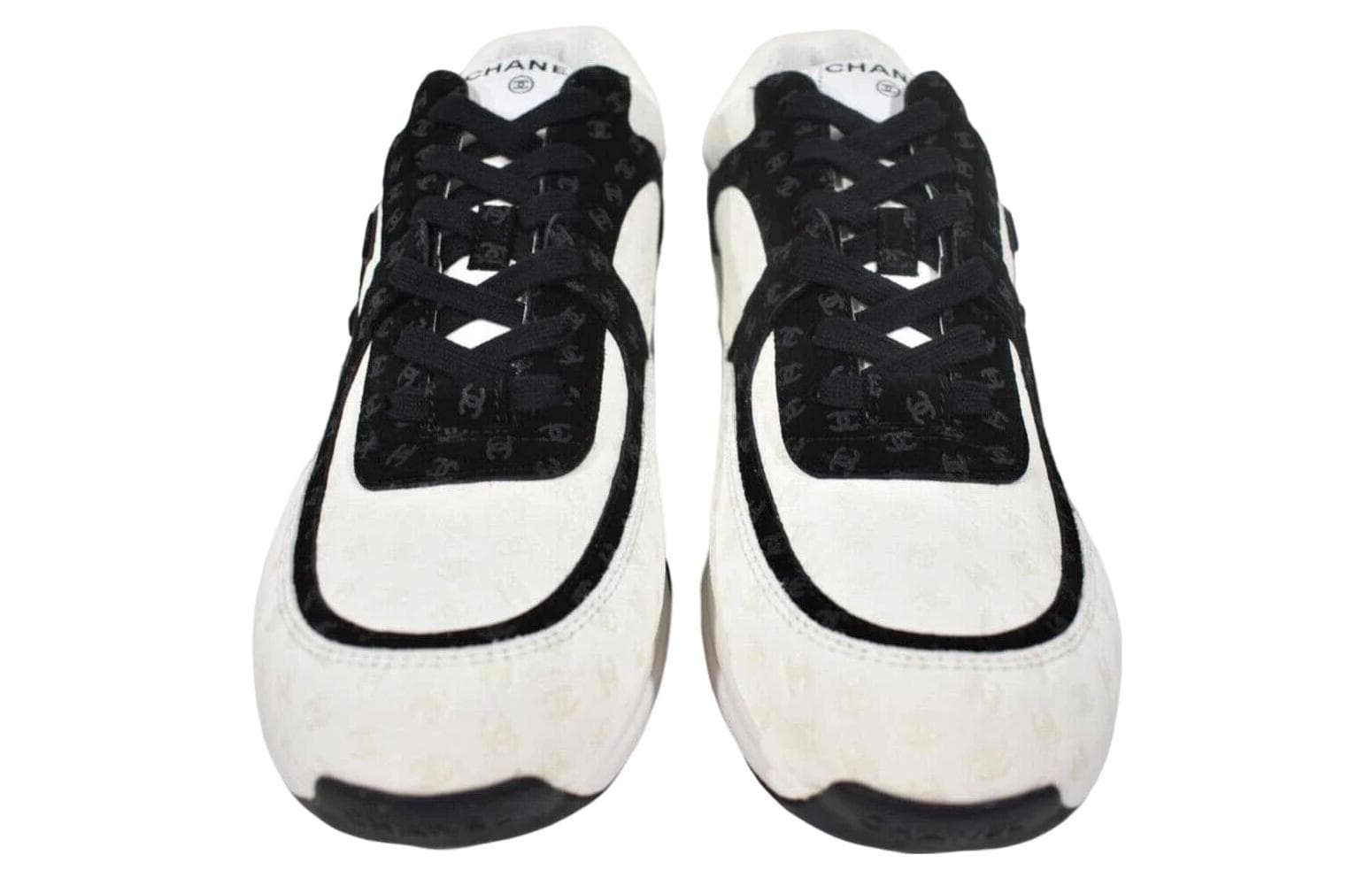CHANEL Низкие повседневные туфли мужские черные белые