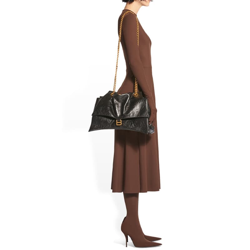 Большая сумка через плечо Balenciaga Crush Chain Link