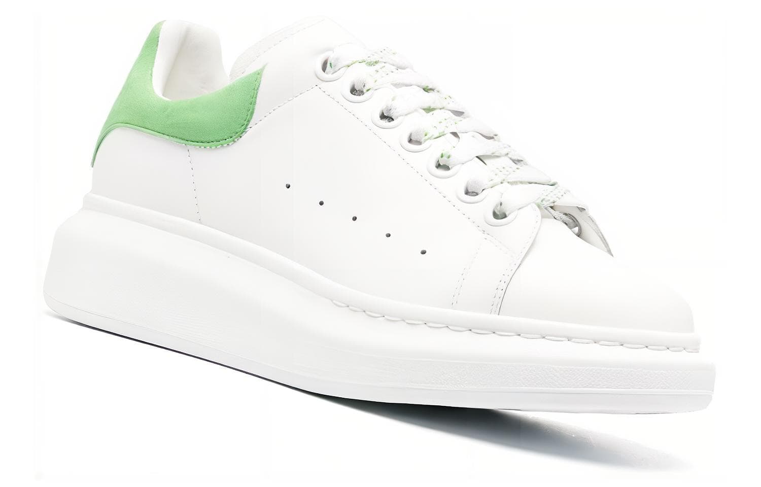 Женские туфли оверсайз Alexander McQueen, цвет «Белый кислотно-зеленый»