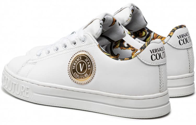 VERSACE JEANS COUTURE Низкие стильные туфли для скейтбординга женские белые