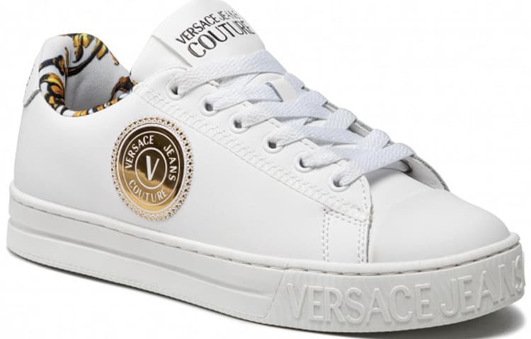 VERSACE JEANS COUTURE Низкие стильные туфли для скейтбординга женские белые