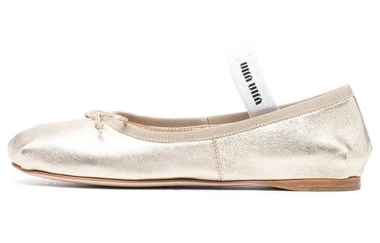 MIU MIU Mordore Casual Shoes Women's Gold