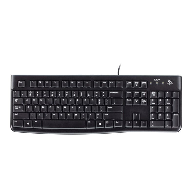 Logitech K120 Wired Connection Office Full Size Black U Port Keyboards