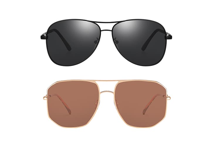 MUYKUY Солнцезащитные очки-авиаторы унисекс