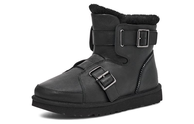 Короткие ботинки UGG Mini с пряжкой, черные, женские