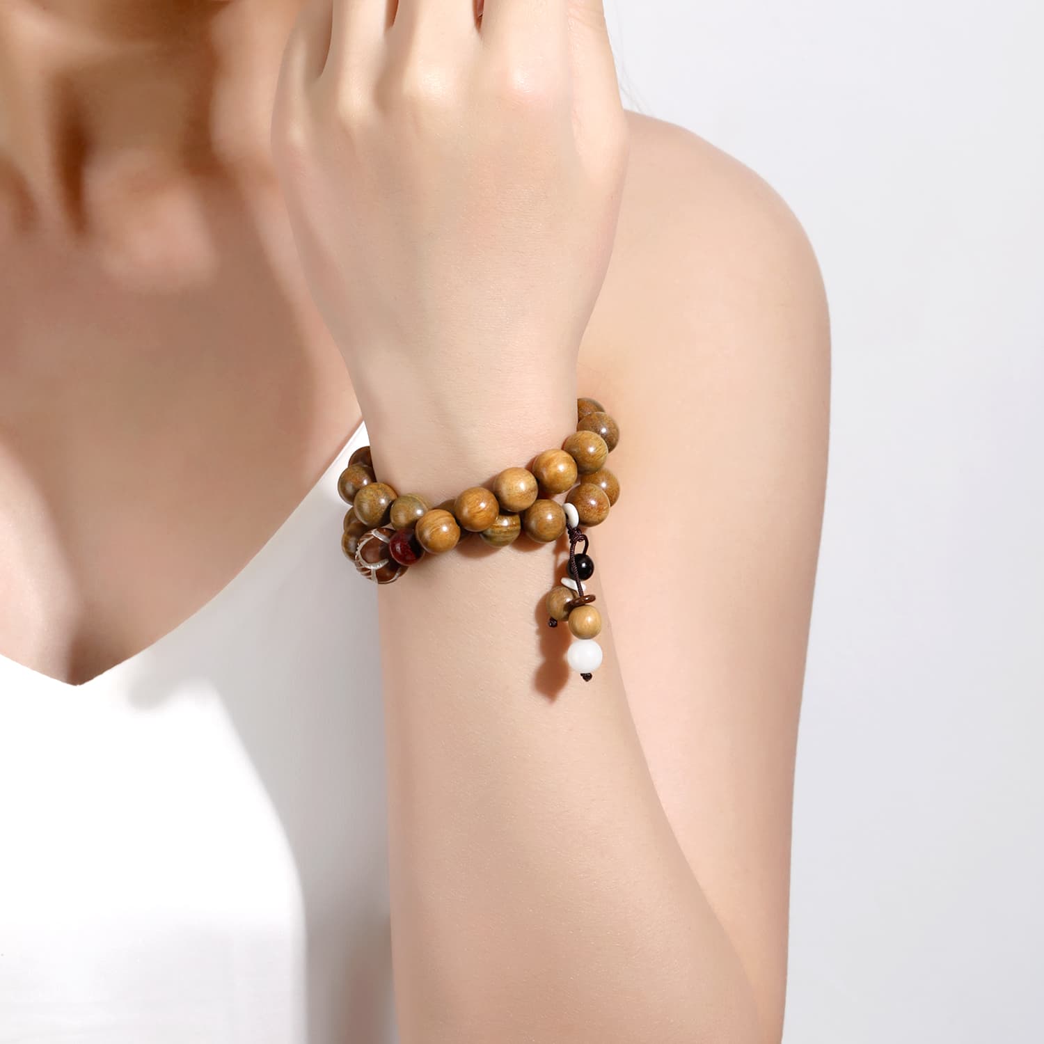 AWD деревянные браслеты из зеленого сандалового дерева унисекс