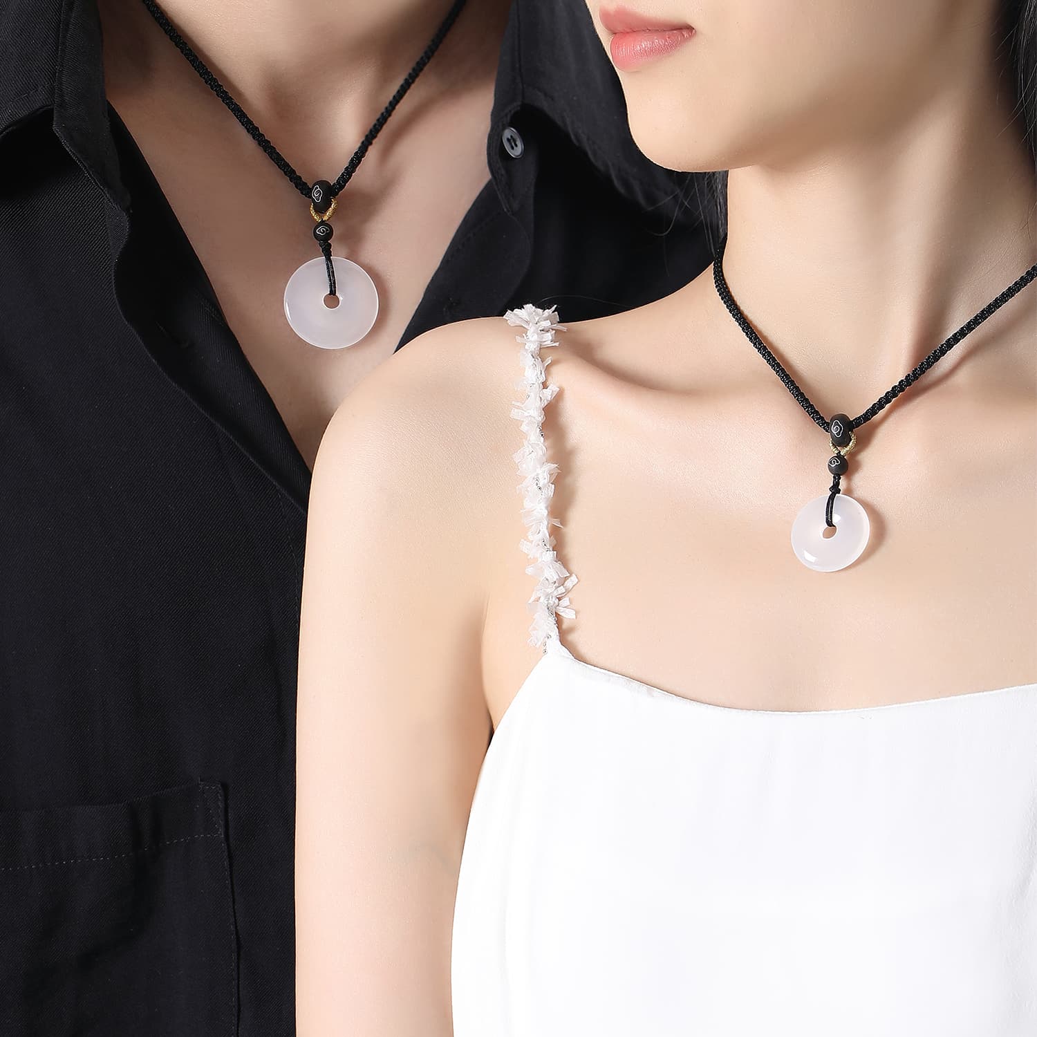 OSSINMI Ожерелья из халцедона унисекс