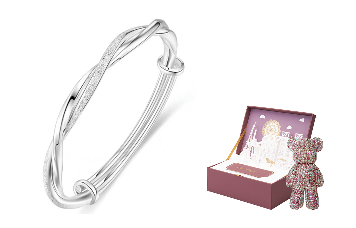 WEST ISLAND Медные браслеты женские серебристо-белые