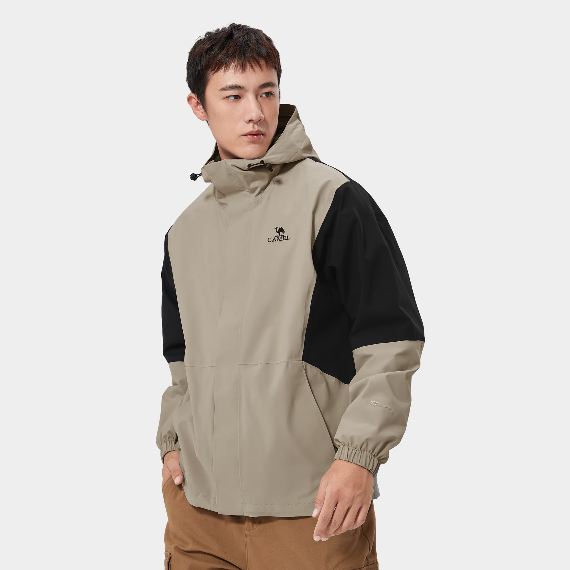 Однослойная мужская ветровка из коллекции Panda x CAMEL Panda Collection