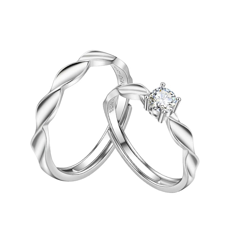 DAISY BEAUTY S999 Изящные серебряные парные кольца унисекс