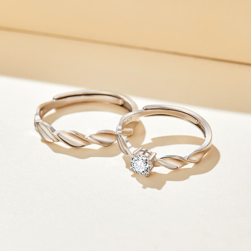 DAISY BEAUTY S999 Изящные серебряные парные кольца унисекс