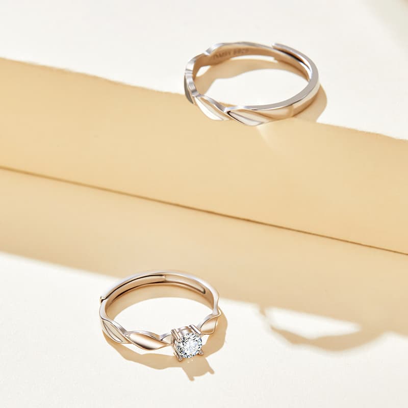 DAISY BEAUTY S999 Изящные серебряные парные кольца унисекс