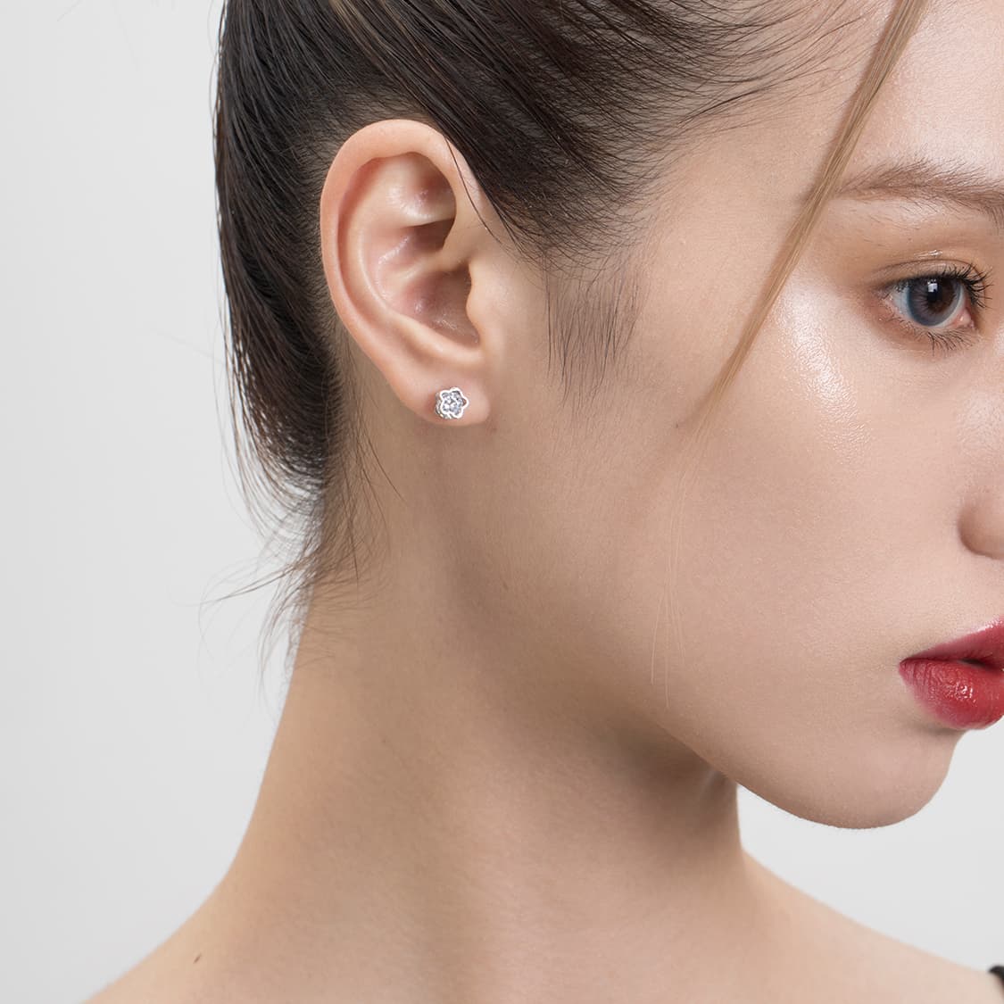 Clect S925 Серебряные серьги-гвоздики женские серебряные