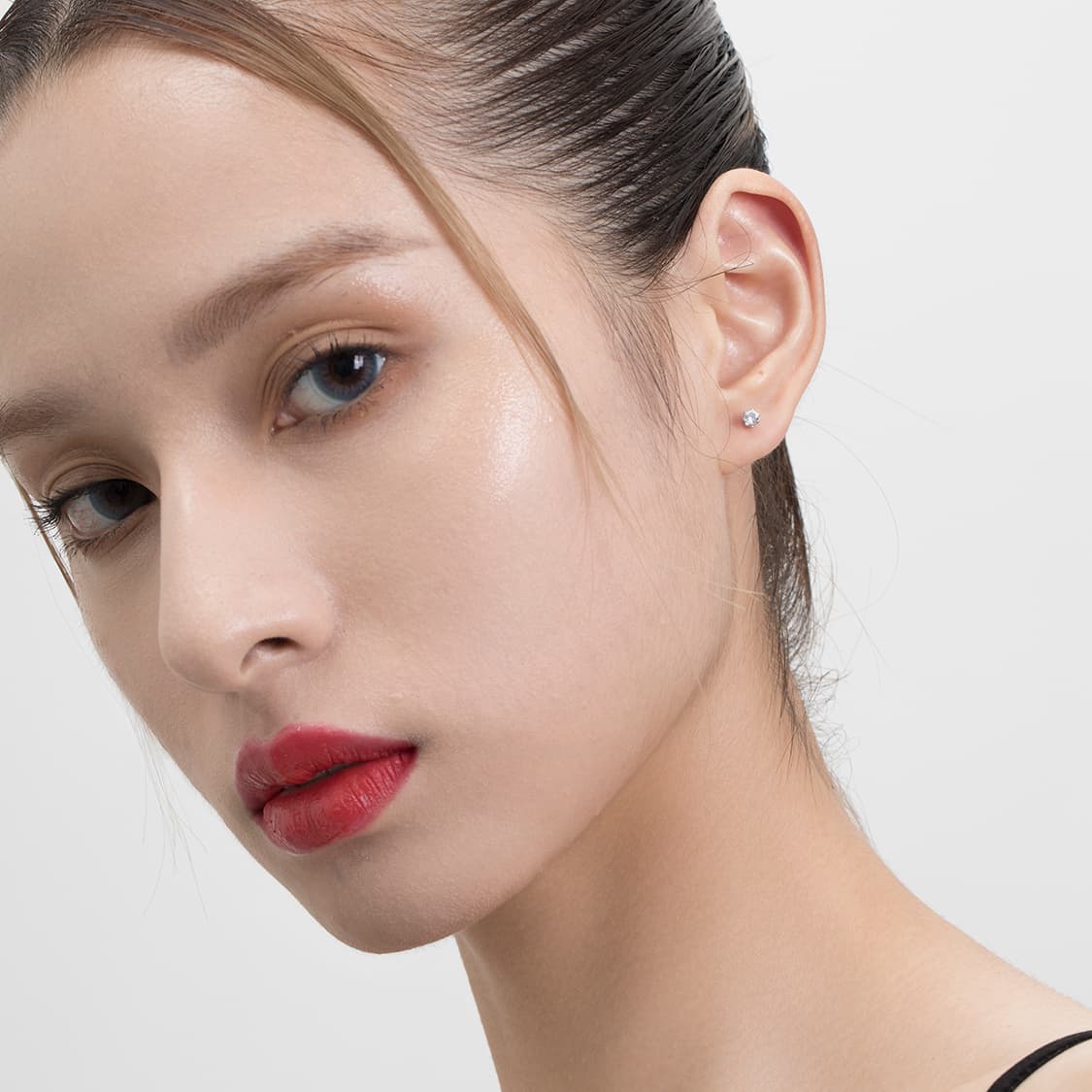 Clect S925 Серебряные серьги-гвоздики женские серебряные