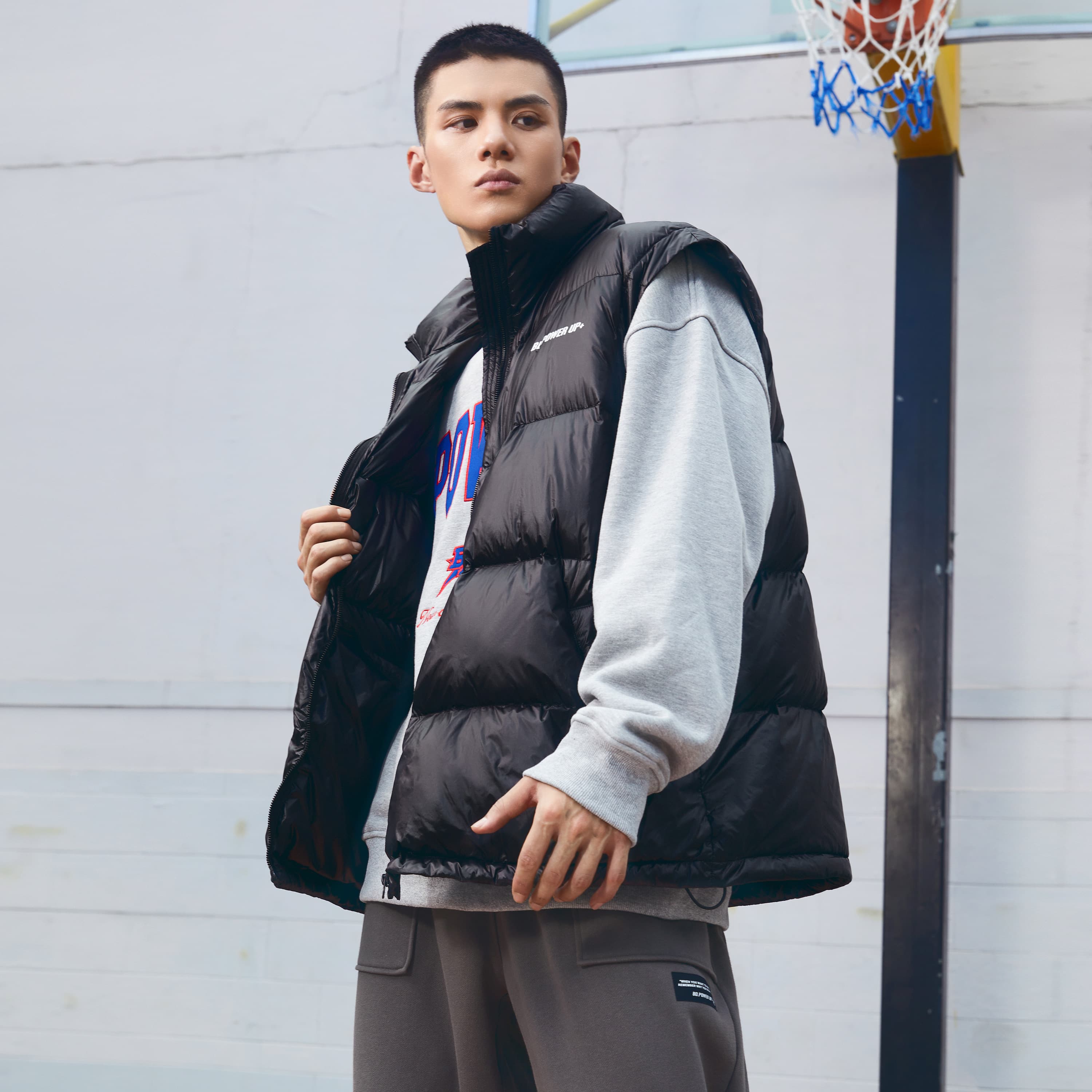 BD.POWER UP+ Жилет свободного кроя унисекс, черный