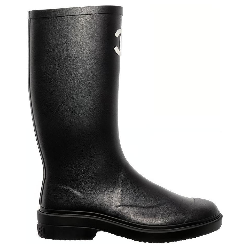 Резиновые резиновые сапоги CHANEL, черные женские