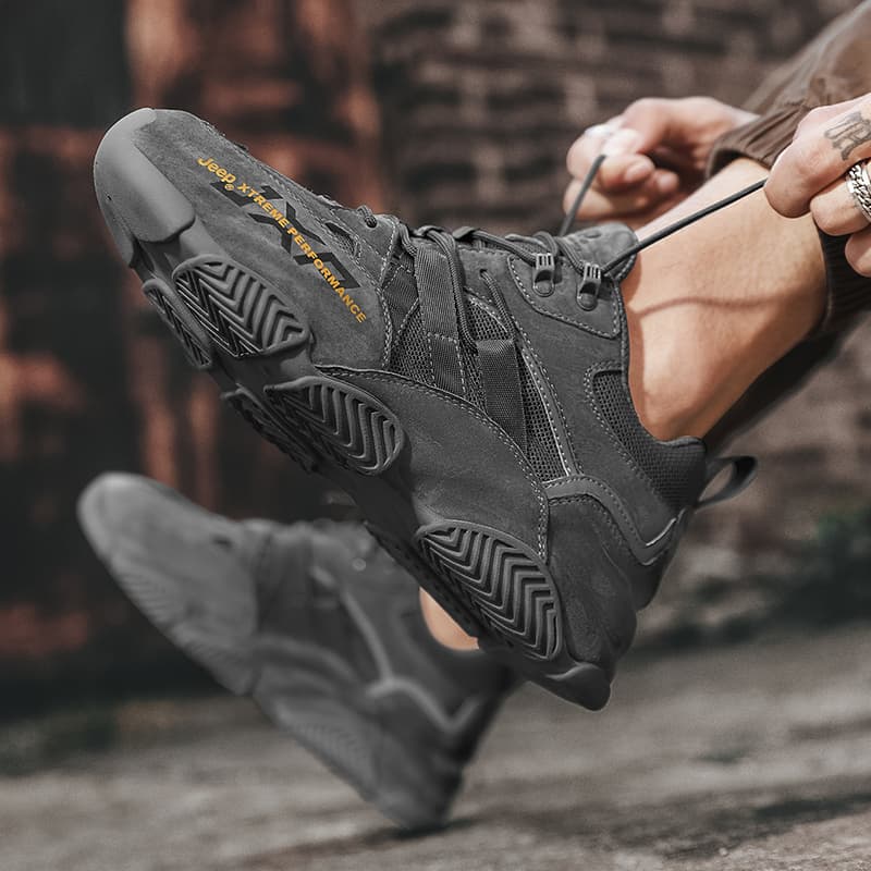 Легкая мужская повседневная обувь с низким берцем, устойчивая к истиранию, с амортизацией Jeep