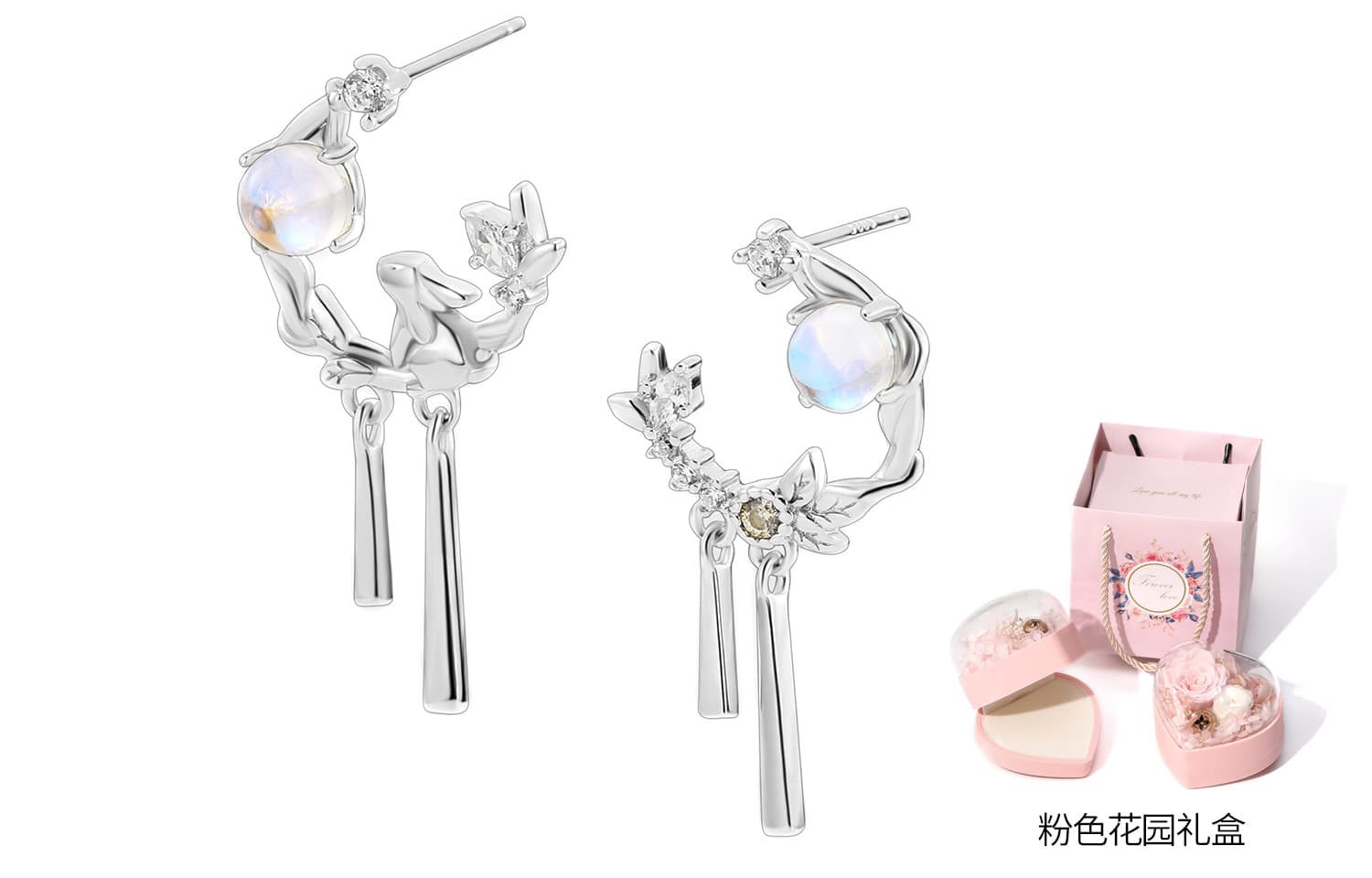 XXOFF Серьги из стерлингового серебра 925 пробы женские серебряные белые