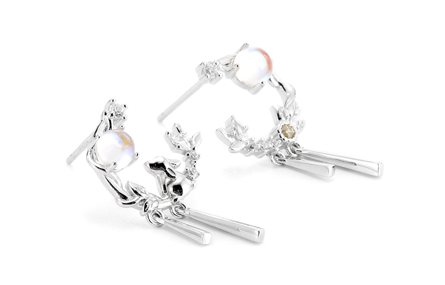 XXOFF Серьги из стерлингового серебра 925 пробы женские серебряные белые