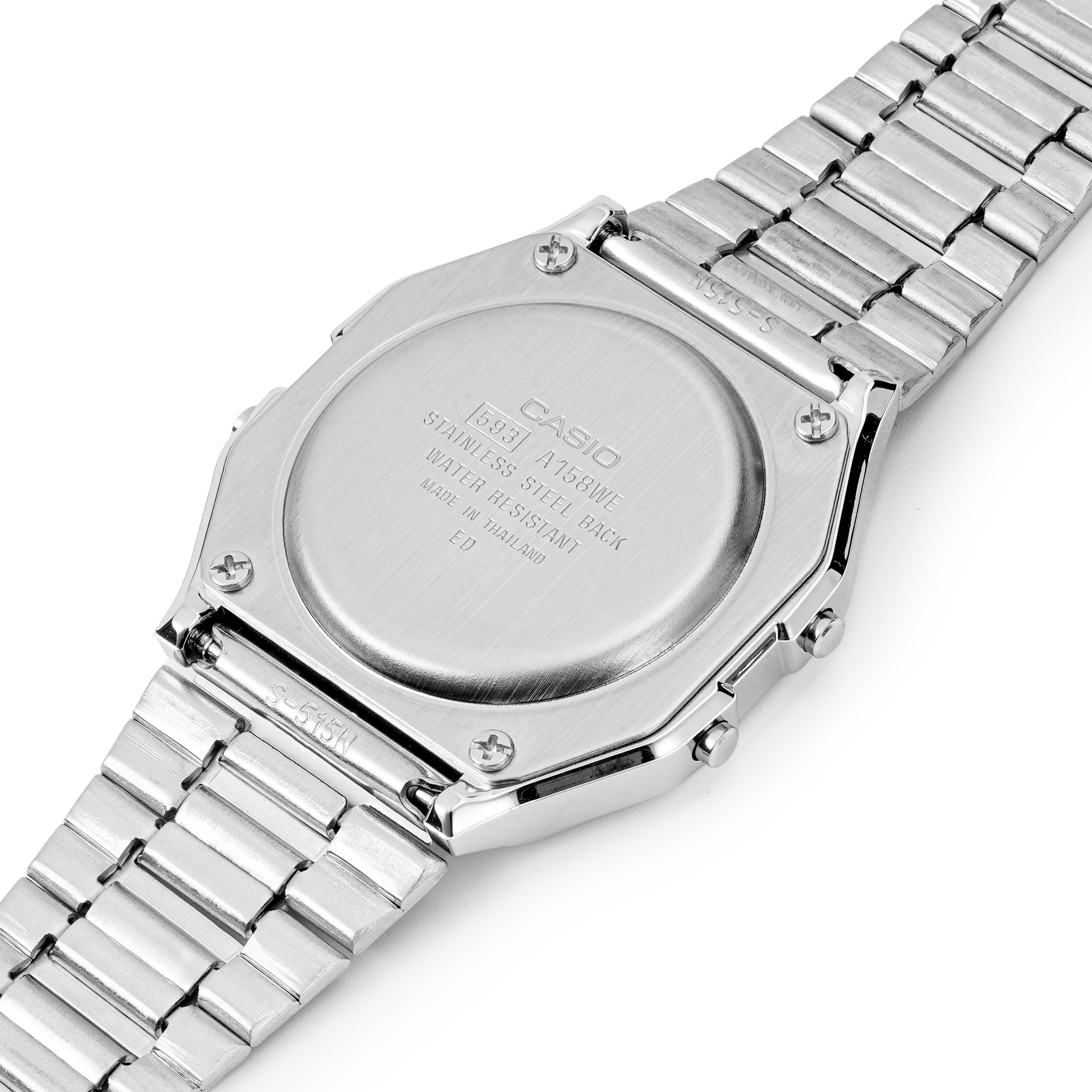 Часы CASIO VINTAGE Series с кварцевым механизмом и ремешком из нержавеющей стали, унисекс, золотой циферблат