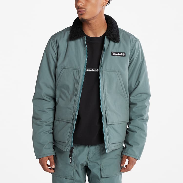 Мужские бархатные куртки Timberland шафрано-зеленые