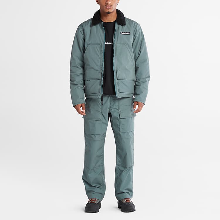 Мужские бархатные куртки Timberland шафрано-зеленые