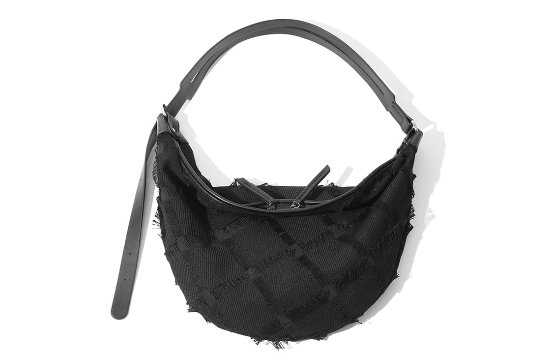 Тканевая полукруглая сумка через плечо MASTER CANVAS, сумка через плечо с клецками, обычная женская, черная