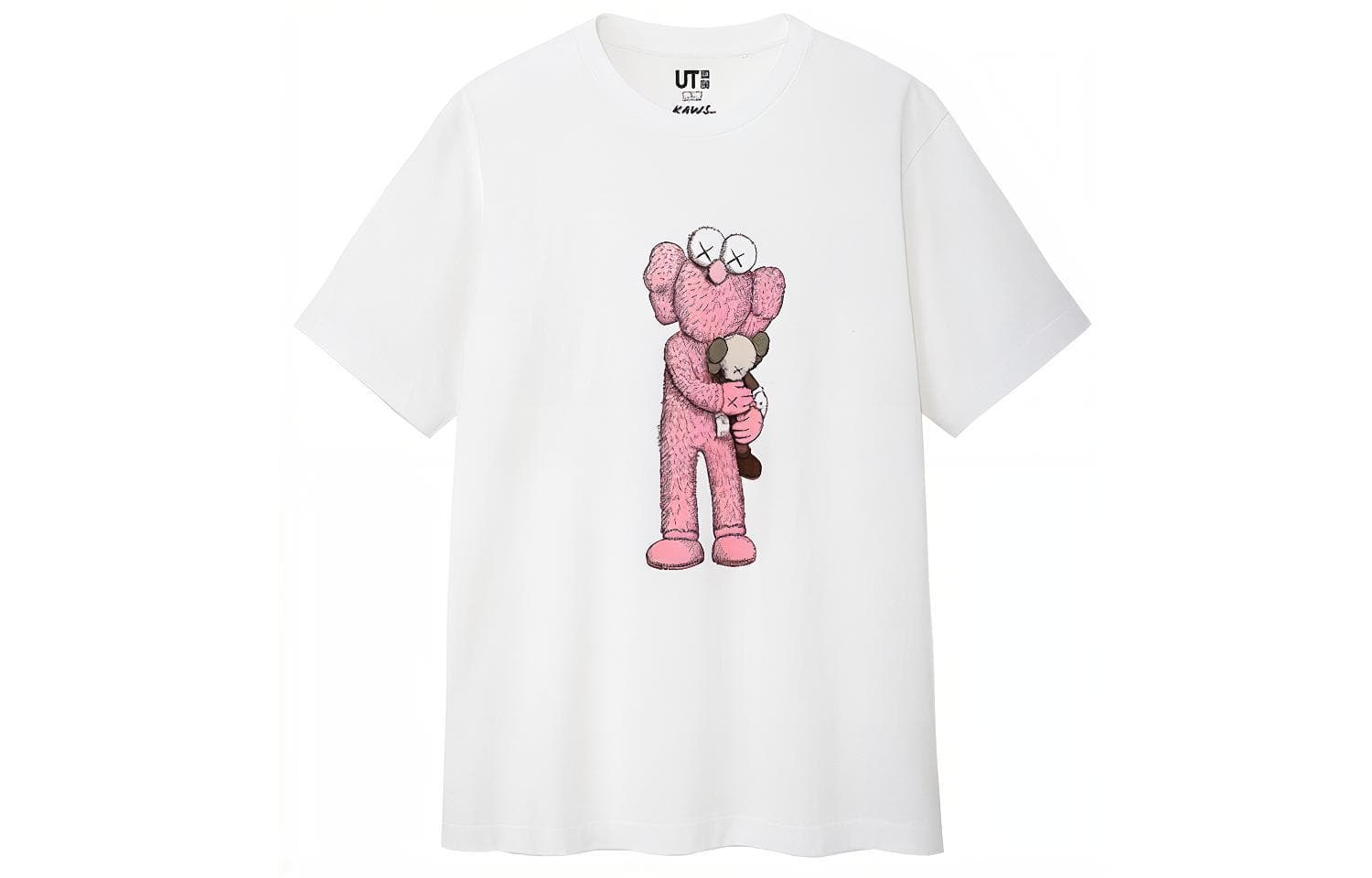 KAWS X UNIQLO Pink BFF Tee Asia Sizing