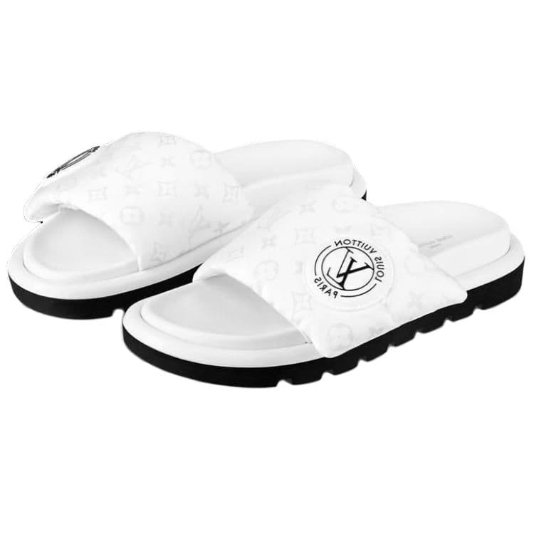 LOUIS VUITTON Pool Pillow Комфортные шлепанцы женские белые