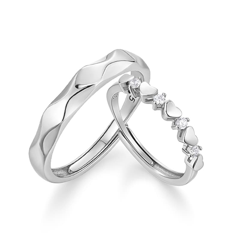 Кольца KADER из стерлингового серебра 925 пробы унисекс, серебро, белый цвет