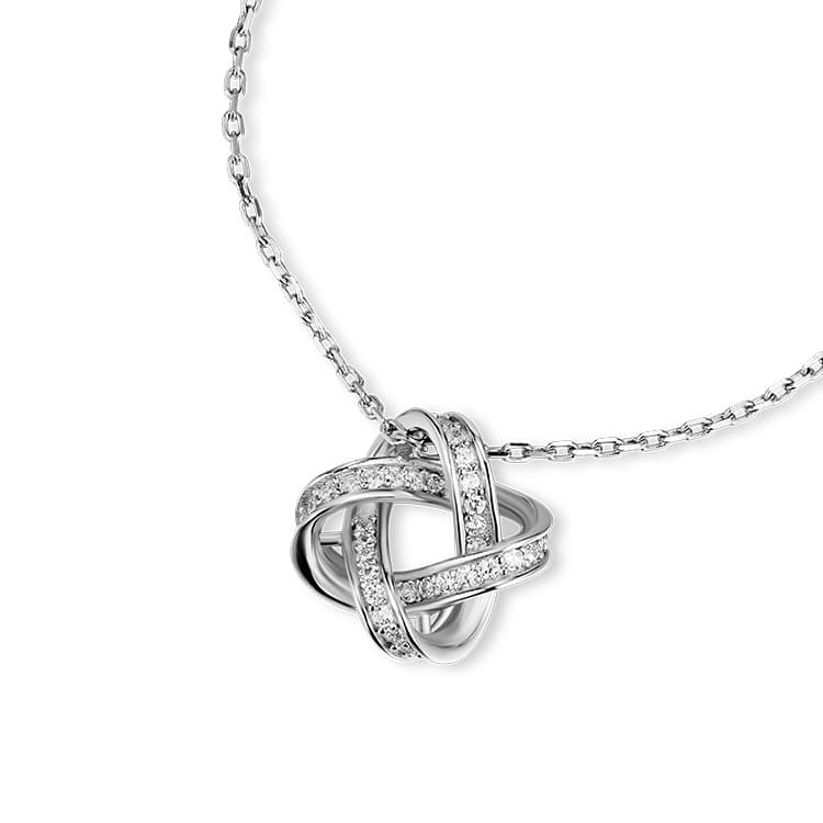 KADER S925 Серебряные ожерелья женские серебристо-белые, эксклюзивная коробка Goddess