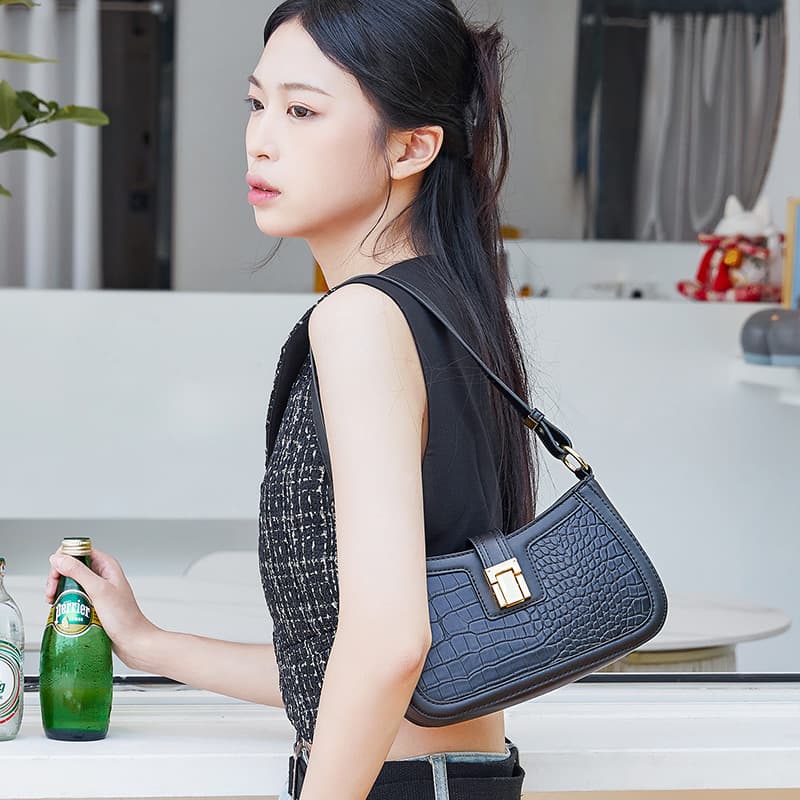 JANE KLAIN Сумка на плечо из искусственной кожи, обычная женская, черная